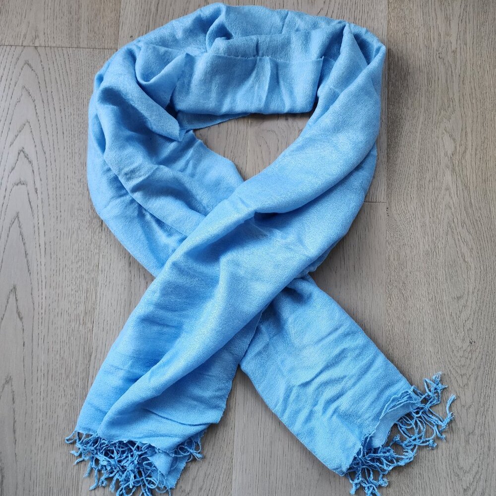 Lovely blue pashmina scarf or wrap